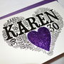Personalised 30th Birthday Sparkle Card, thumbnail 6 of 8