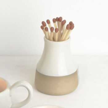 Ceramic Milk Bottle Match Striker With Matches, 2 of 10