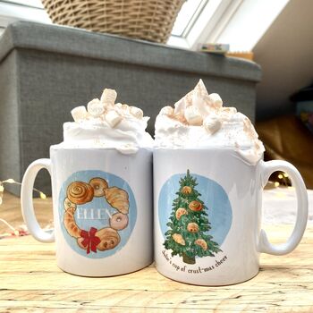 Personalised Pastry Wreath Mug With Hot Choc Kit, 2 of 3