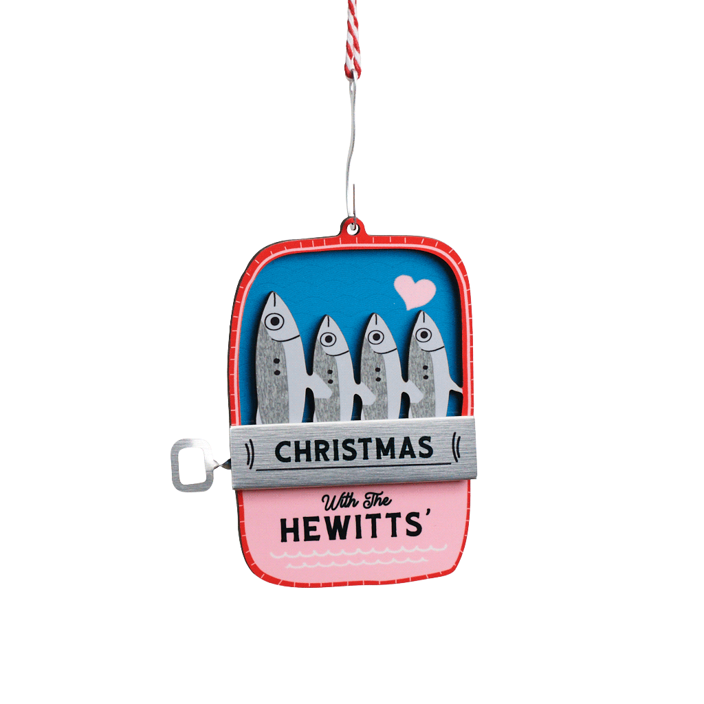 Personalised Family Sardine Christmas Tree Decoration, 2 of 6