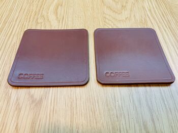 Personalised Leather Coaster, Conker Brown, 10 of 11