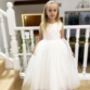 Maryanne Baby Pink + Ivory White Skirt Flower Girl Dress, thumbnail 7 of 12