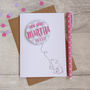 Little Bear New Baby Girl Personalised Card, thumbnail 3 of 5