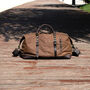 Waxed Canvas Leather Classic Holdall Bag, thumbnail 11 of 12