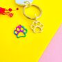 Hand Stamped Always By My Side Pet Dog Memory Jewellery Charm Keyring, thumbnail 3 of 4