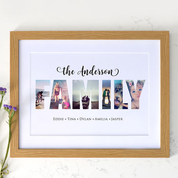 Personalised Photos Inside Family Word Art, 7 of 11