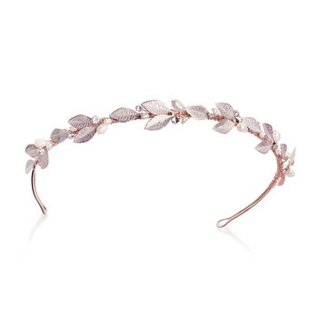 Bohemian Silver, Gold Or Rose Gold Plated Leafy Band, 4 of 12
