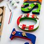 Personalised Paint Your Own Sport Wooden Name, thumbnail 3 of 9