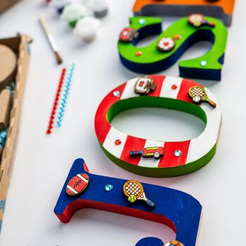 Personalised Paint Your Own Sport Wooden Name, 3 of 9