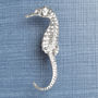 Seahorse Left Facing Pewter Cabinet Handle, Door Knob, thumbnail 1 of 8