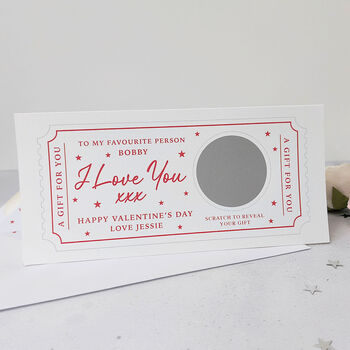 Personalised ‘I Love You’ Valentine’s Day Scratch To Reveal Card, 7 of 7
