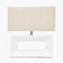 White Block Ceramic Rectangular Table Lamp, thumbnail 3 of 10