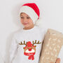 Personalised Reindeer Kids Christmas T Shirt / Top, thumbnail 1 of 3