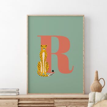 Personalised Letter Print Cheetah Print, 2 of 6