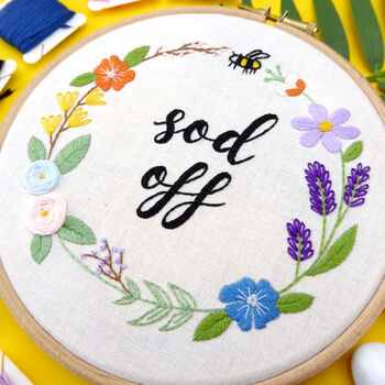 Sod Off Embroidery Kit, 4 of 8