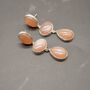 Peach Moonstone 925 Silver Earrings, thumbnail 8 of 8