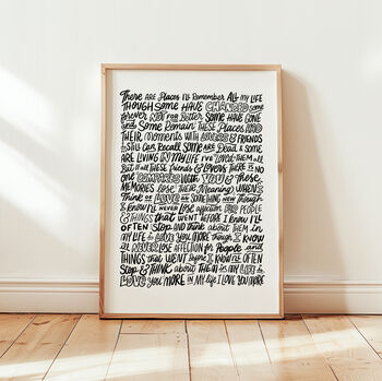 The Beatles Poster, In My Life Song Lyrics Print, 2 of 10