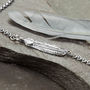 Sterling Silver Oxidised Feather Bracelet, thumbnail 3 of 4