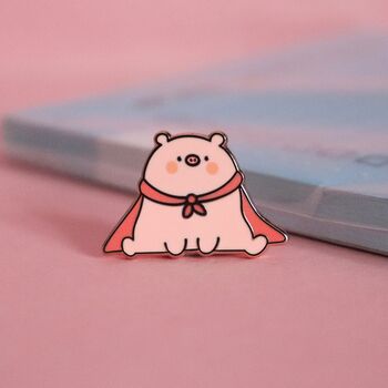 Super Pig Enamel Pin | Cute Pin Badges, 3 of 5