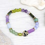 Willow Amethyst, Amazonite, Agate And Jasper Handmade Beaded Bracelet, thumbnail 1 of 4