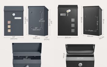 Wall Mounted Post Box With Lock And Nameplate, 2 of 7