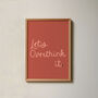 Let's Overthink It Typography Print, thumbnail 2 of 9