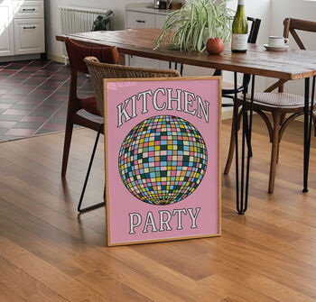 Kitchen Disco Pink Print, 2 of 3
