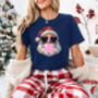 Retro Bubblegum Santa Christmas T Shirt, thumbnail 5 of 8