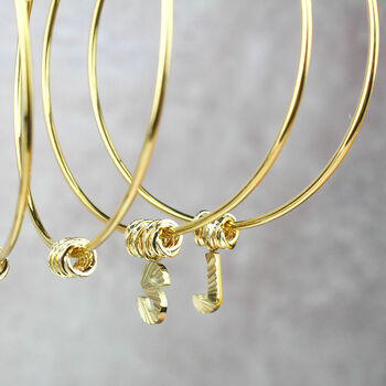 30th Or 40th Birthday A Ring For Every Decade Gold Bangle Bracelet, 2 of 11