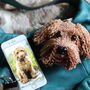 Personalised Crocheted Dog Head Bag Charm Keyring, thumbnail 1 of 12