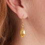 Matte Gold And Silver Teardrop Drop Earrings, thumbnail 1 of 5