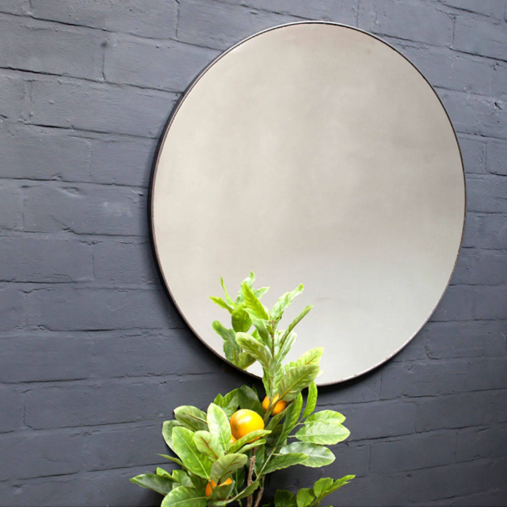 Large Metal Circular Mirror Made In Any Colour Or Size By Hand Crafted