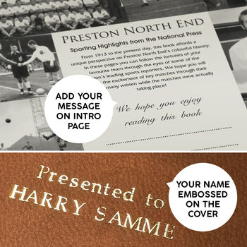 Preston North End Personalised Football Gift Pne Newspaper History Book, 12 of 12