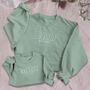 Personalised 'Dad' And 'Mini' Matching Embroidered Family Sweatshirts, thumbnail 5 of 11