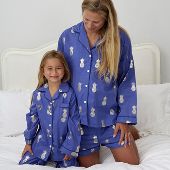 Mother And Daughter Personalised Cotton Pineapple Pjs, 2 of 5