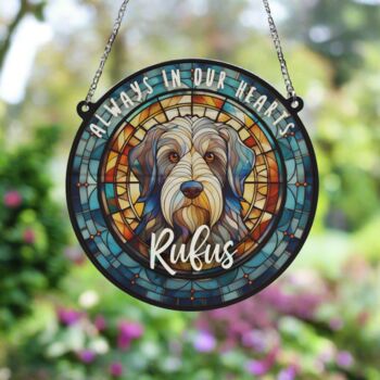 Bearded Collie Memorial Suncatcher, 3 of 5