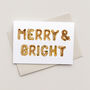 Merry And Bright Watercolour Christmas Card, thumbnail 2 of 2