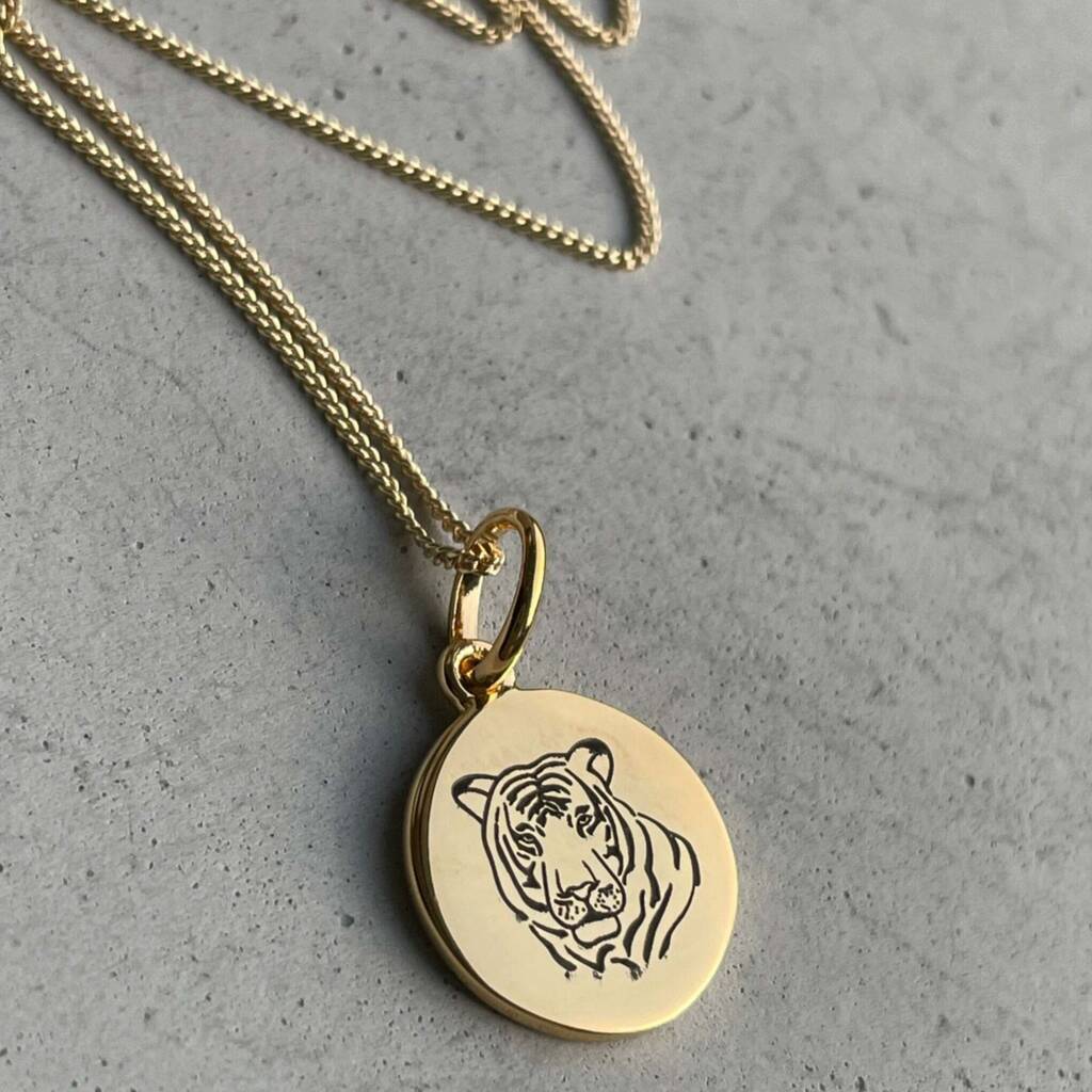 Sterling Silver Year Of The Tiger Necklace, 1 of 4