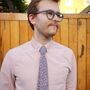 Mens Navy, Red And Pink Speckled Slim Tie, thumbnail 1 of 8
