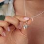 Sterling Silver Flying Pig Charm Necklace, thumbnail 1 of 6