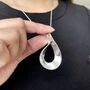 Silver Teardrop Necklace Gift For Wife, thumbnail 2 of 7