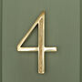 Premium Floating Engraved House Numbers In Brass Finish, thumbnail 10 of 12