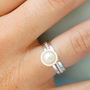 Pearl Stacking Ring Set. Sterling Silver, thumbnail 7 of 12