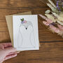 Illustrated Penguin Greeting Card With Floral Crown, thumbnail 2 of 4