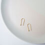 Small Arc Earrings In Gold, thumbnail 3 of 6