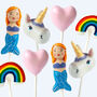 Mermaid And Unicorn Cake Pop Set, thumbnail 1 of 3