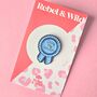 Doing My Okayest Award Blue Rosette Enamel Pin Badge, thumbnail 2 of 5