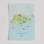 Illustrated Map Of Singapore Art Print, thumbnail 3 of 6