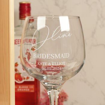 Bridal Party Proposal Bottle Box And Glass Gift Set, 5 of 8