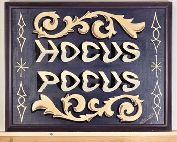 'Hocus Pocus' Wall Art Sign With Gypsy Scrolls, 7 of 9